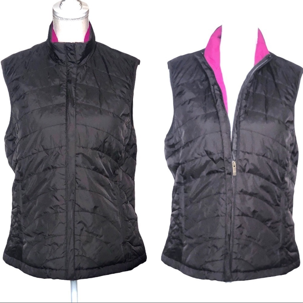 Lands End Quilted Brown Puffer Vest Size Small 6-8